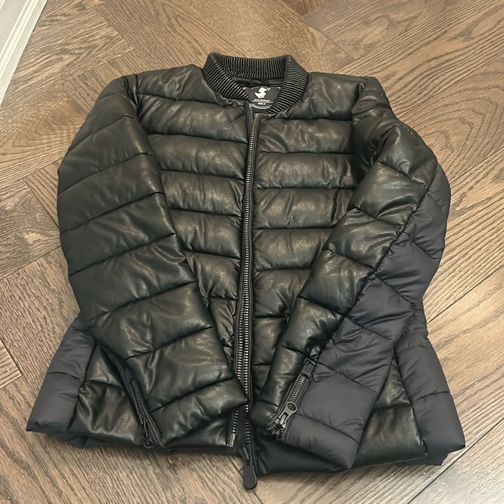Never worn save the duck black jacket -eco leather size 0